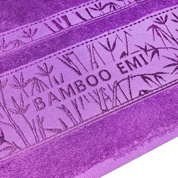 Sada fialových bambusových osušiek a uterákov EMI