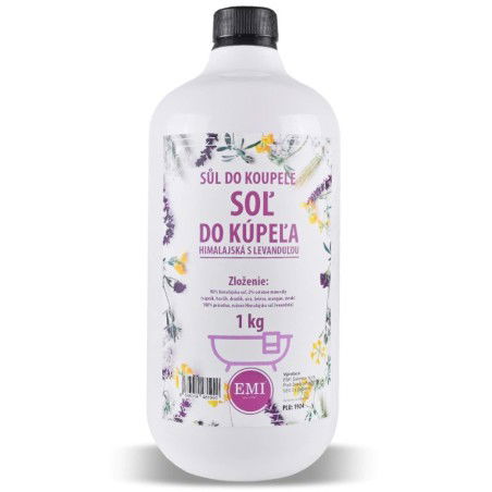 Himalájska soľ do kúpeľa s levanduľou 1 kg