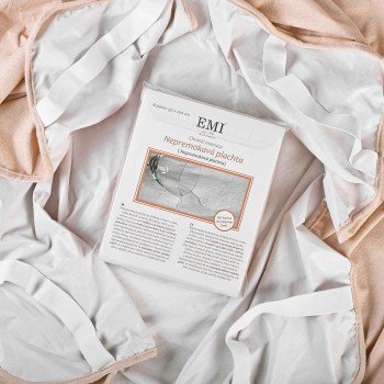 Plachta posteľná nepremokavá krémová s gumičkou po rohoch EMI