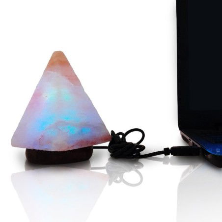 Soľná lampa USB pyramída