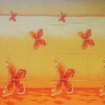 Látka metráž bavlna 100% Don motýle oranžové CNM